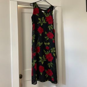 Vintage Connie Choi rose maxi dress